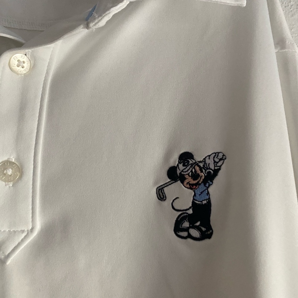 Disney Golf FootJoy Polo, Embroidered Mickey golfer. Brand New. XL, loose fit.
